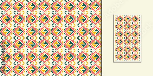 contemporary color seamless triangle pattern vector
