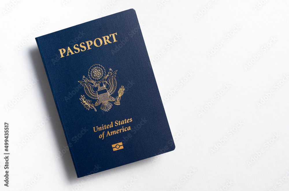 Studio shot of US passport