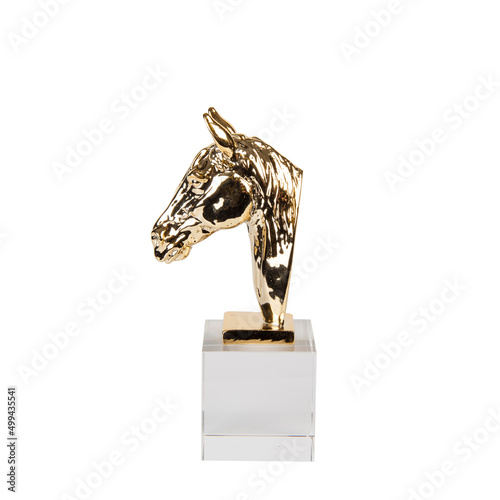 luxury house accessory metal with marble bottom isolated on white