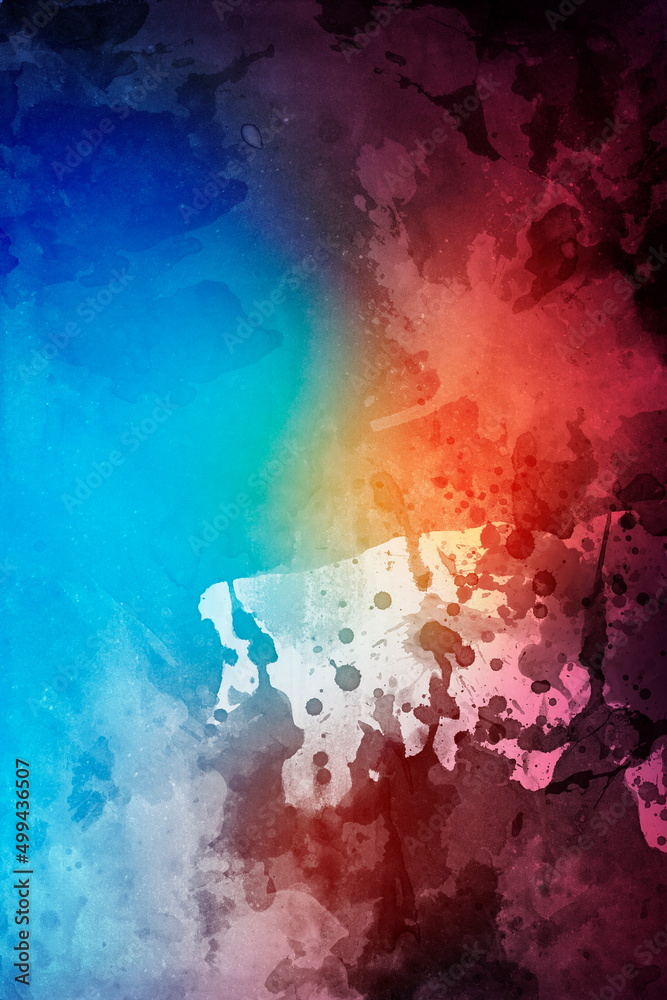 Fototapeta premium Watercolor texture background colorful splash