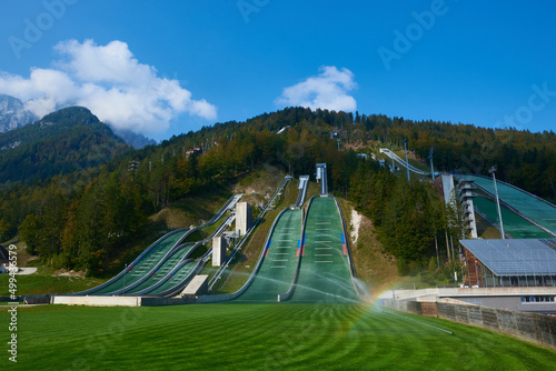 Skisprung- und Skiflugschanzen in Planica - Triglav-Nationalpark, Slowenien
