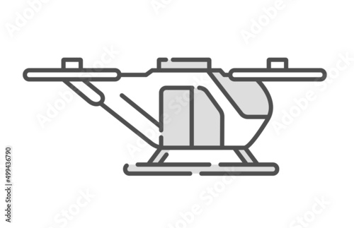 Vector illustration of a flying car, flying taxi.