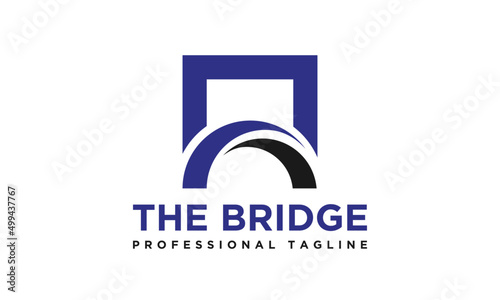 The Bridge Finance Business Logo vector icon symbol illustrations. This is creative idea of bridge which is symbol of connection business architect financial purposes etc. Multifunctional logo.