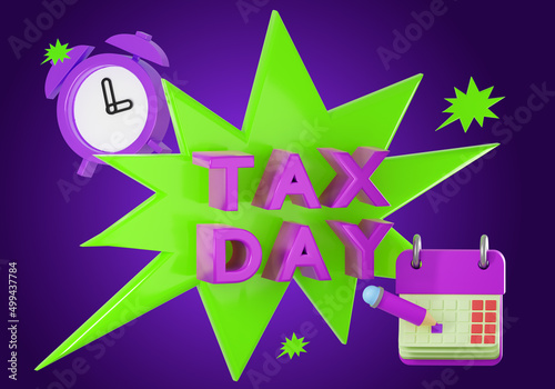 Tax day logo. Banner for ad...