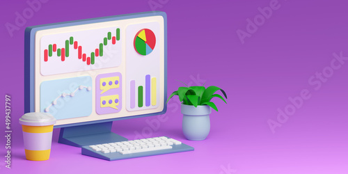CRM software. Computer behi...