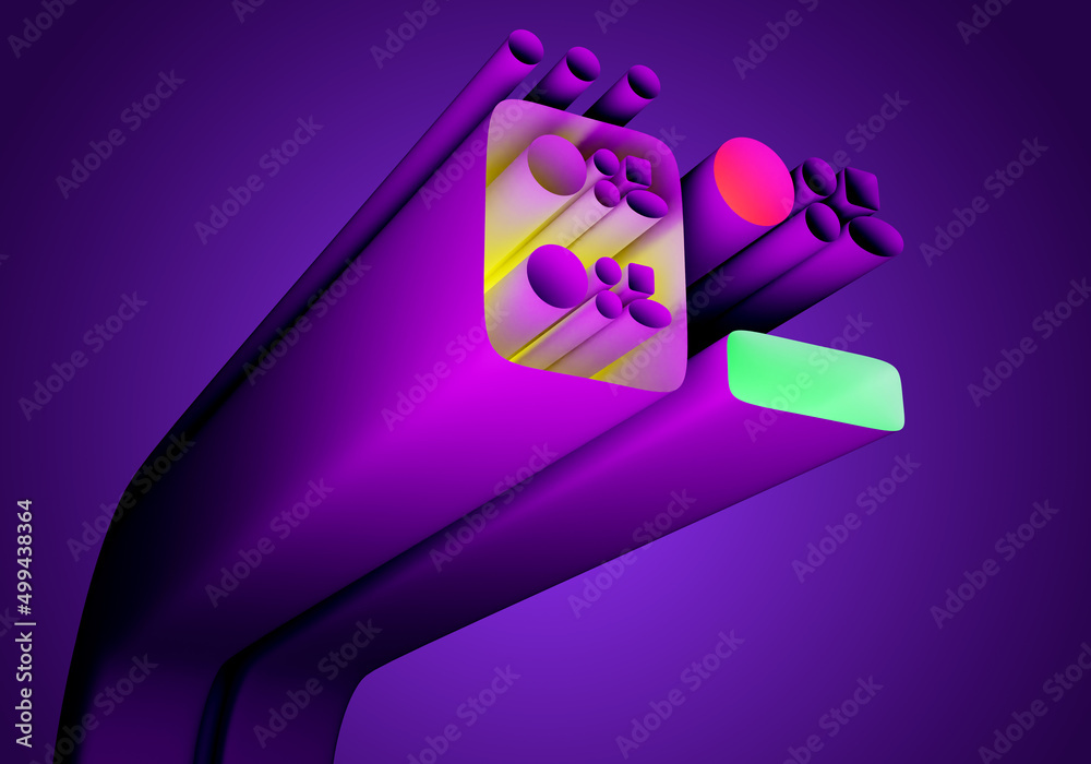 ภาพประกอบสต็อก Electrical wires visualization. Equipment wiring with