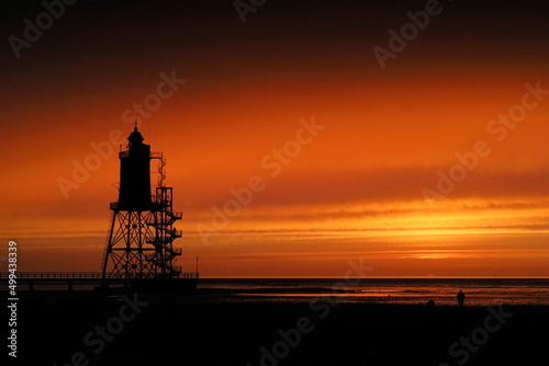 scenic view of a lighthouse at the north sea