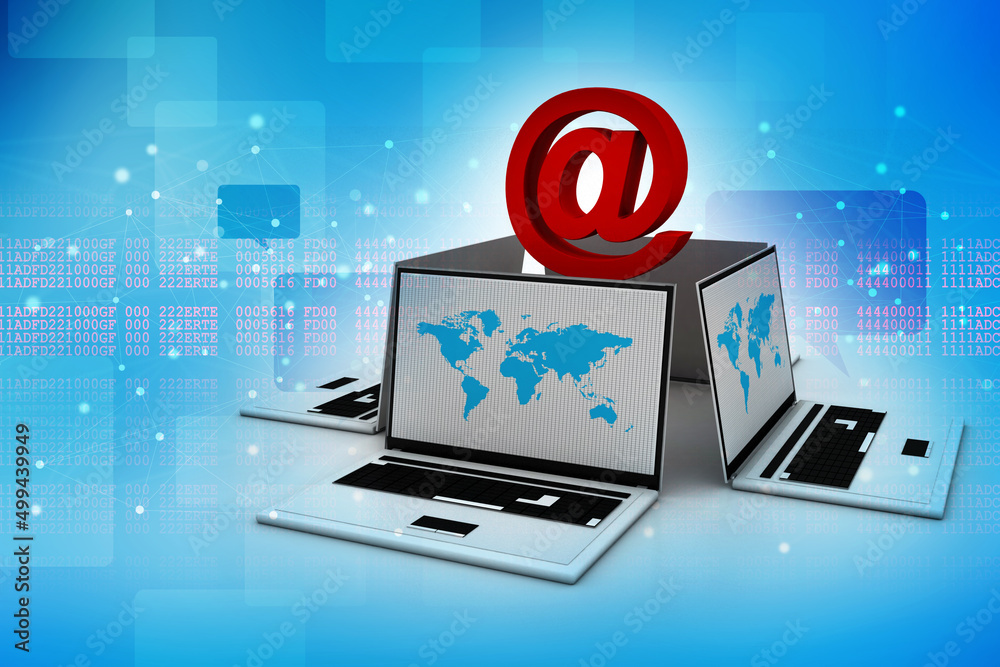 3d rendering Laptop with e mail
3d rendering Laptop with e mail