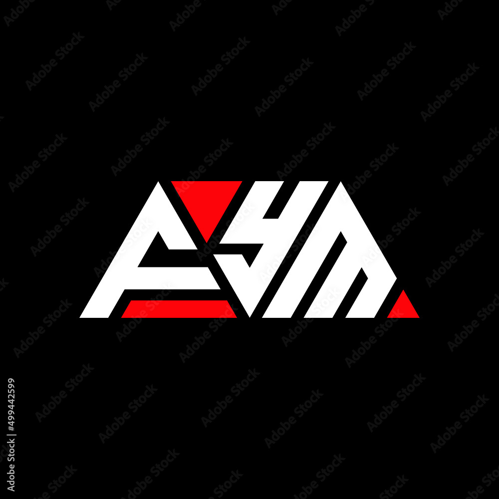FYM triangle letter logo design with triangle shape. FYM triangle logo design monogram. FYM triangle vector logo template with red color. FYM triangular logo Simple, Elegant, and Luxurious Logo...