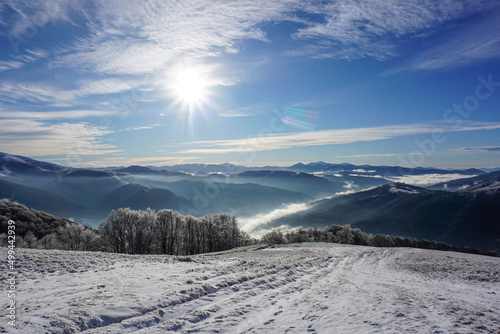 winter landscape in the carpathian mountains