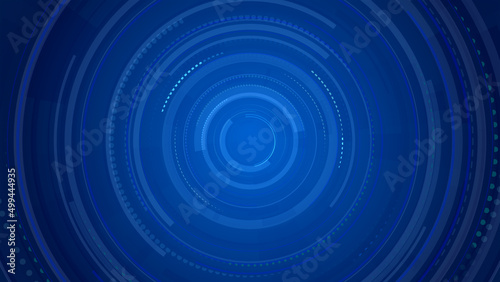 Abstract circle blue future technology background.