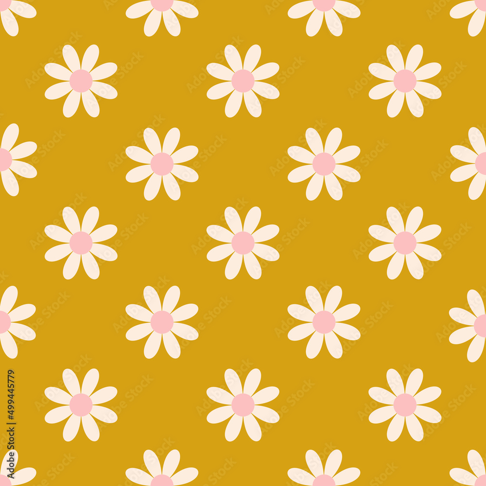 Chamomile flower. Spring and summer floral pattern Chamomile flower. Spring and summer floral pattern