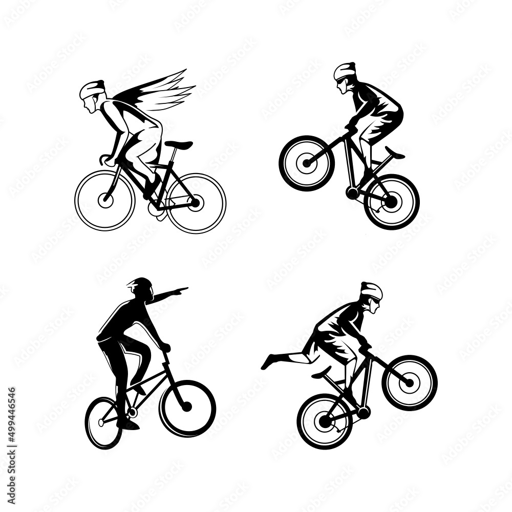 Obraz premium Set of bicycle sport logo design