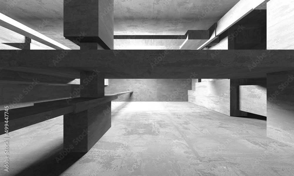 Abstract architecture interior background. Empty concrete room Abstract architecture interior background. Empty concrete room