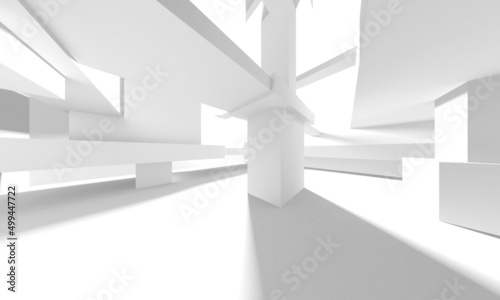 Abstract White Architecture Design Concept