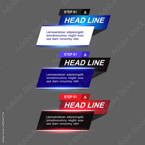 Template three shiny label head line