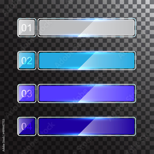 Template four shiny gradient lower third label