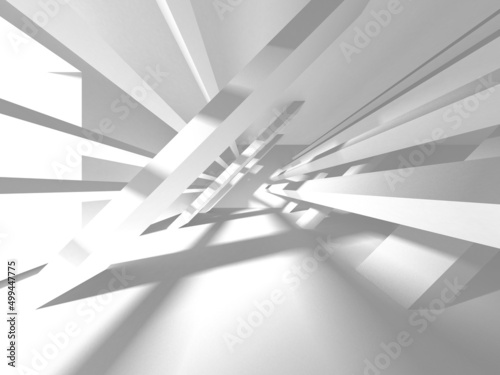 Abstract White Architecture Design Concept