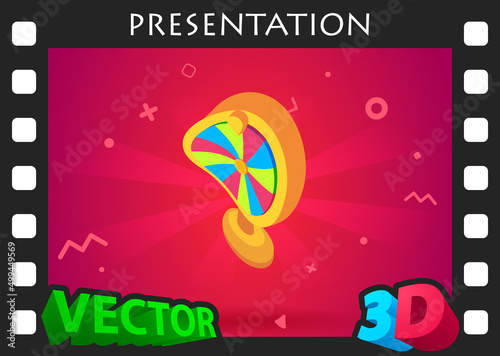 Wallpaper Mural Wheel Of Fortune isometric design icon. Vector web illustration. 3d colorful concept Torontodigital.ca