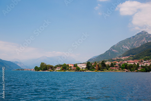 Landscapes around famous lake Como in northern Italy