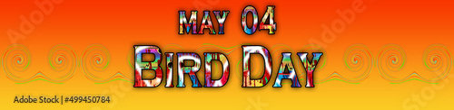 Wallpaper Mural 04 May, Bird Day, Text Effect on Background Torontodigital.ca
