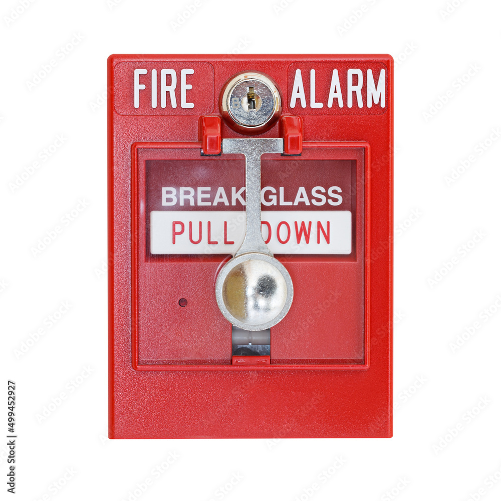 Fire alarm isolated on white background Fire alarm isolated on white background