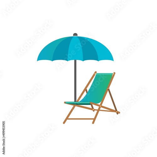 umbrella table sea logo vector