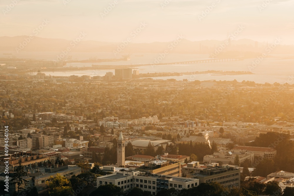 Sunset view over Berkeley, California