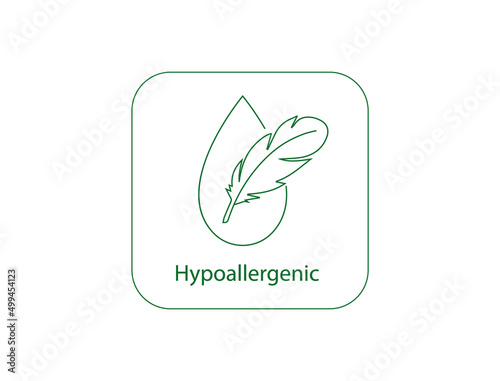 hypoallergenic packaging icon vector illustration 
