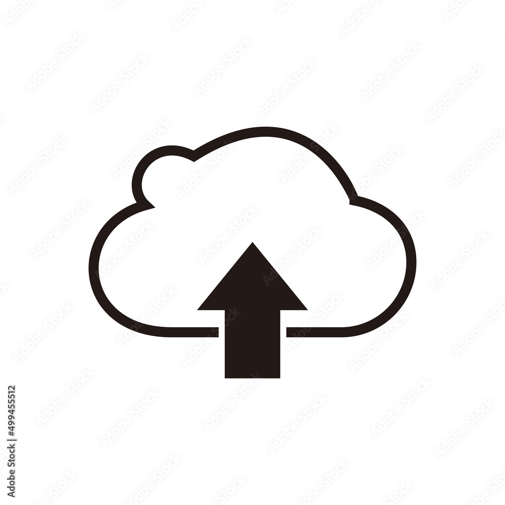 cloud symbol icon upload vector illustration cloud symbol icon upload vector illustration