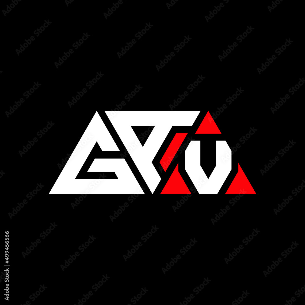 GAV triangle letter logo design with triangle shape. GAV triangle logo ...