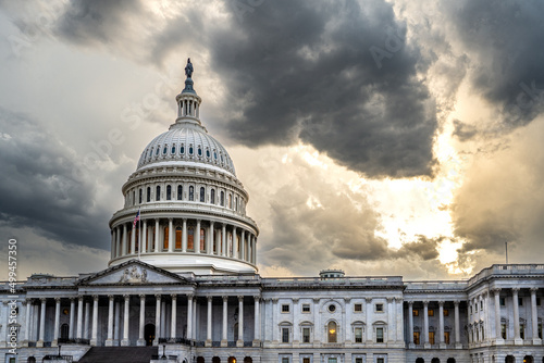 Stormy United States Capitol Building