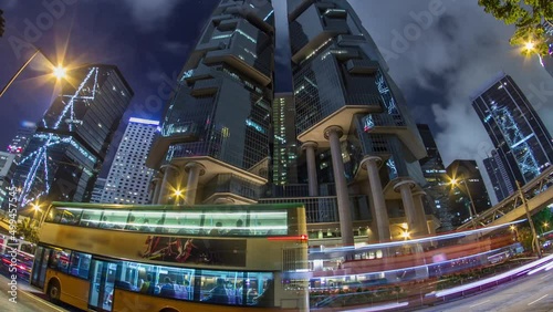 The Hong Kong Corporate Buildings night timelapse hyperlapse photo