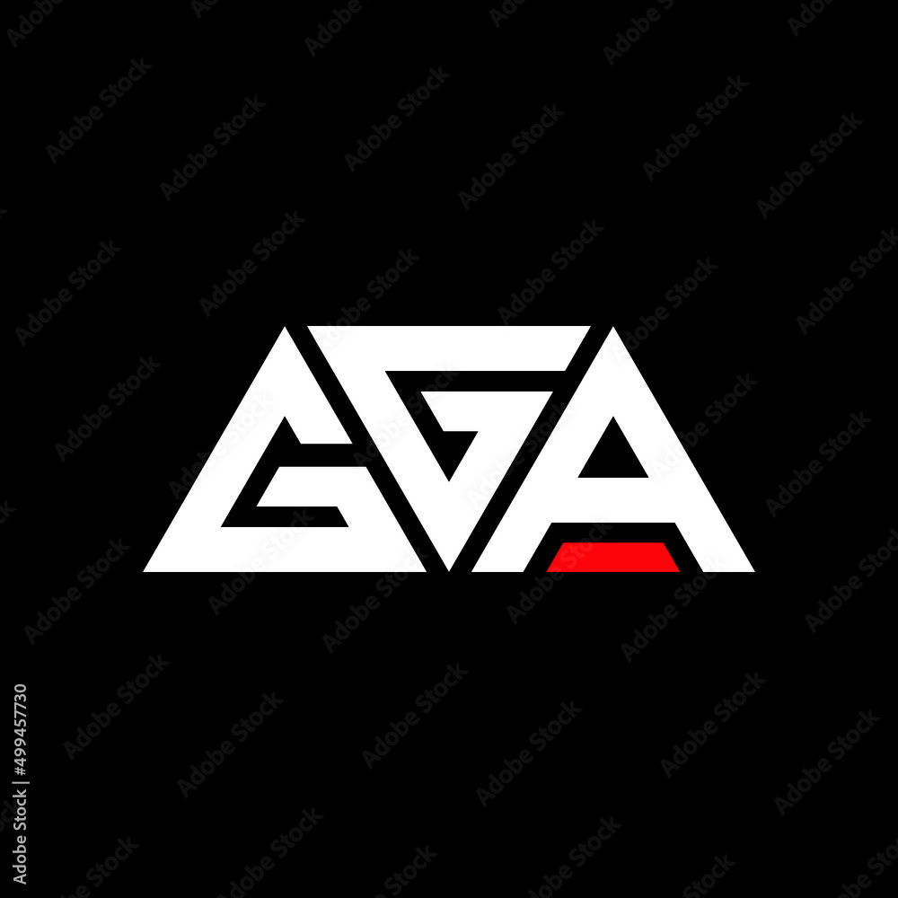 GGA triangle letter logo design with triangle shape. GGA triangle logo ...