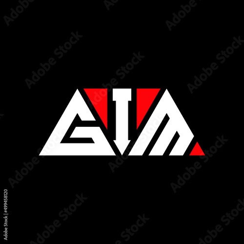 GIM tGIangle letter logo design with tGIangle shape. GIM tGIangle logo design monogram. GIM tGIangle vector logo template with red color. GIM tGIangular logo Simple, Elegant, and LuxuGIous Logo...