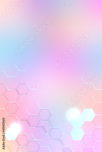Abstract multicolored hexagon wallpaper or background for web, tech, app