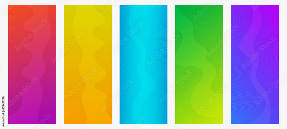 Fototapeta premium Modern colorful gradient background with wave lines