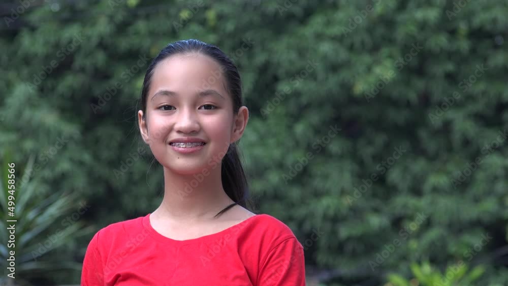 Filipino Girl Expressing Love Wearing Braces Filipino Girl Expressing Love Wearing Braces