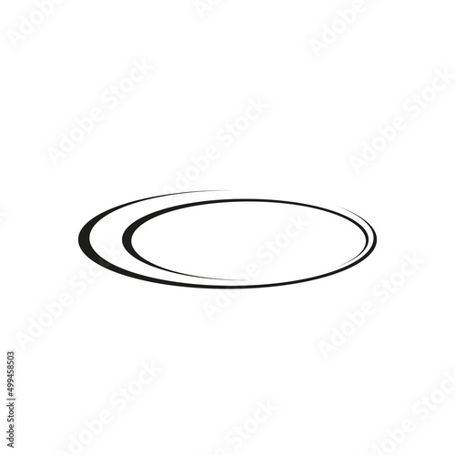 The oval icon. Linear image. Simple flat vector illustration on a white background