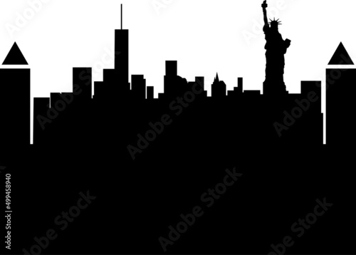 New York City Skyline Silhouette 