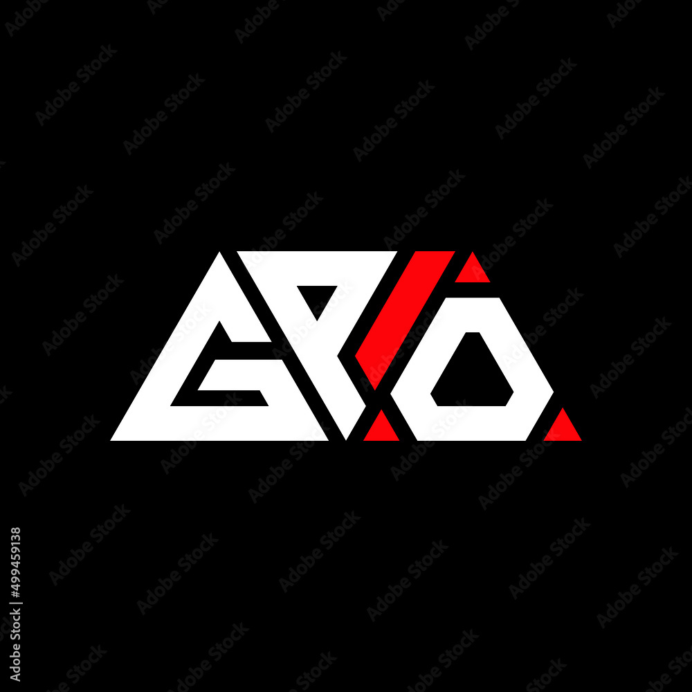 GPO triangle letter logo design with triangle shape. GPO triangle logo