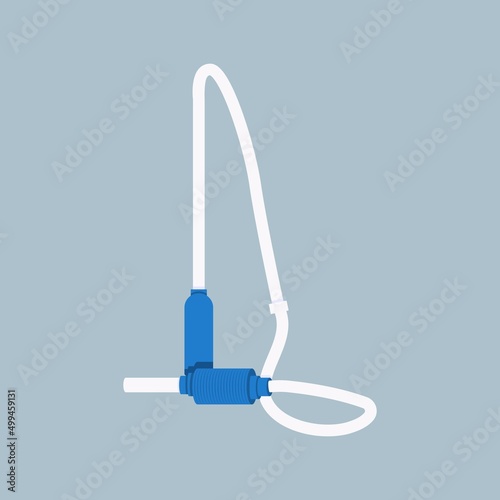 Vector siphon for cleaning the bottom of the aquarium
