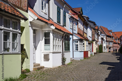 Fototapeta Naklejka Na Ścianę i Meble -  Historische Ohlingerstraße Altstadt Lüneburg