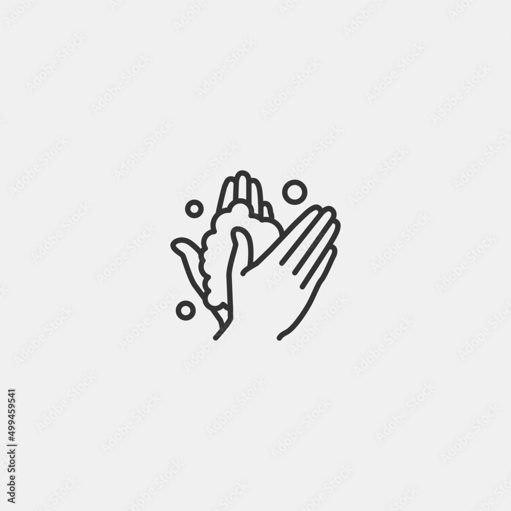 Obraz premium Wash_hands vector icon illustration sign