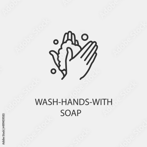  Wash_hands vector icon illustration sign