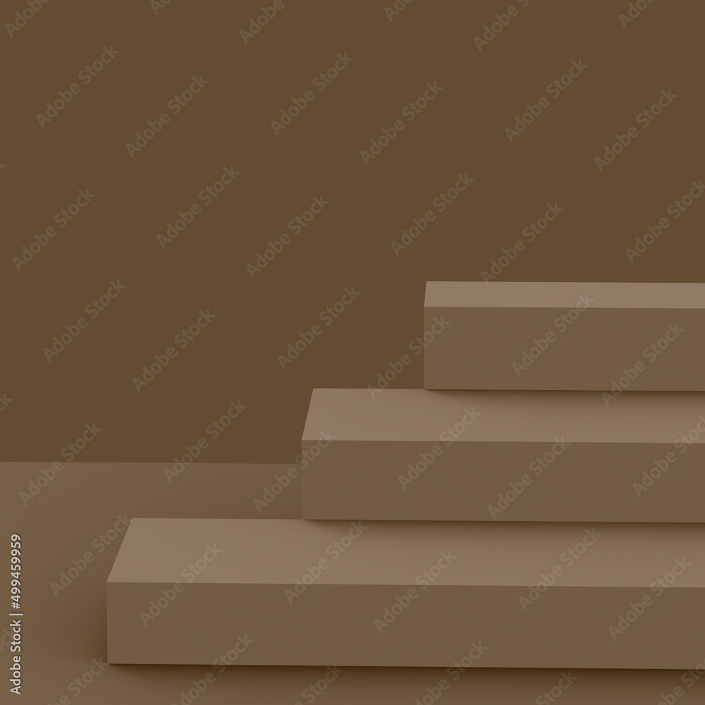 3d brown cube and box podium minimal scene studio background. Abstract 3d geometric shape object illustration render. Natural color tones. 3d brown cube and box podium minimal scene studio background. Abstract 3d geometric shape object illustration render. Natural color tones.