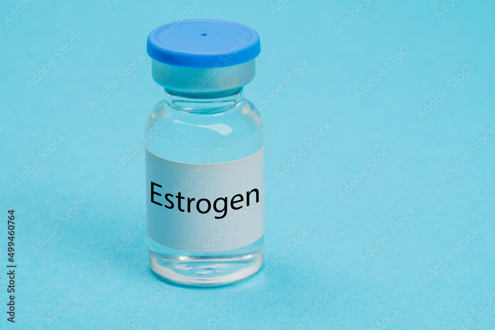 estrogen hormone injection vial for female hormone therapy Stock Photo Adobe Stock