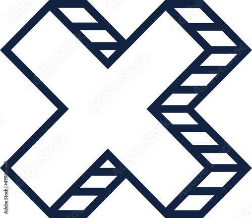 3D Cross Shape