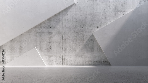 Abstract empty interior background, concrete wall decoration