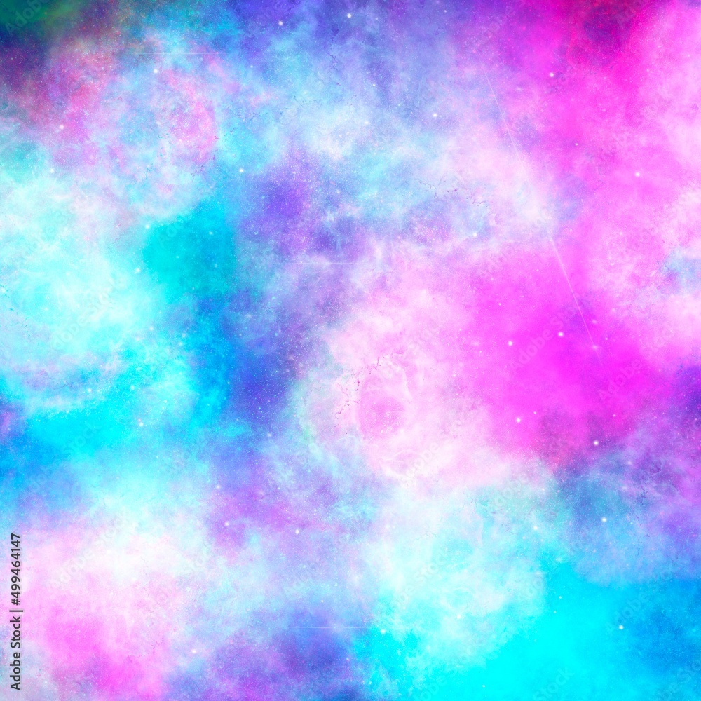Pink and blue space background, colorful galaxy wallpaper.